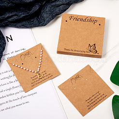 100 Stück 2 Stile Freundschaftsthema Kraftpapier-Schmuck-Displaykarten&nbsp;CDIS-TA0001-24