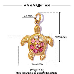 Acero inoxidable 304 con colgantes de rhinestone.&nbsp;RB-OY001-50G-01