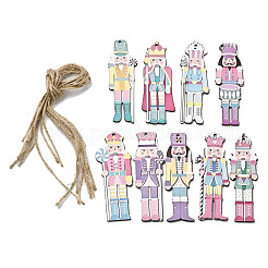 9 pendentif décoratif en bois en forme de casse-noisette&nbsp;HJEW-F020-01