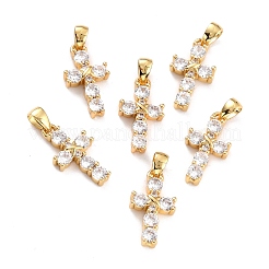 Ottone micro spianare pendenti zirconi&nbsp;ZIRC-P089-21