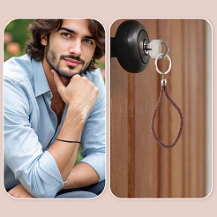 Cordon en cuir de vachette bicolore de 10 m&nbsp;WL-TA0001-08B