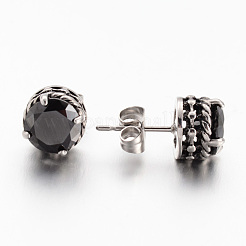 Boucles d'oreilles à tige en acier inoxydable chirurgical 316&nbsp;EJEW-K042-10AS