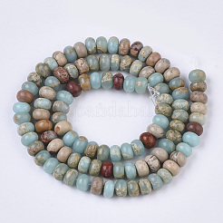 Natürliche Aqua Terra Jaspis Perlen Stränge&nbsp;G-S366-013B