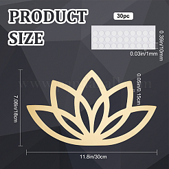 1 Stück Acrylspiegel-Lotus-Wanddekoration&nbsp;AJEW-CN0001-35A