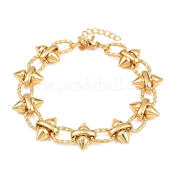 Bracelets punk à maillons cloutés en acier inoxydable 304 pour femmes&nbsp;SA-H001-21G