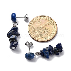 Natürliche Lapislazuli Ohrhänger&nbsp;EJEW-JE06371-05