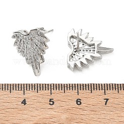 Aretes de latón con micro pavé de circonio cúbico para mujer&nbsp;EJEW-A168-06P