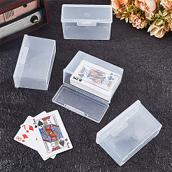Boîtes de rangement pour cartes en plastique avec couvercles à charnière&nbsp;LS-CON-WH20010-06A