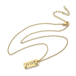 Collares colgantes de acero inoxidable 304 con número 11:11&nbsp;NJEW-NH0002-01G-03