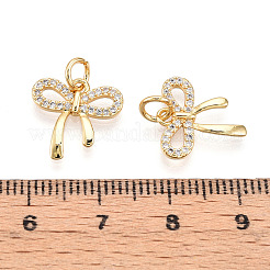 Breloques en laiton avec zircone cubique de micro pave&nbsp;KK-N257-43G
