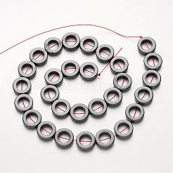 Chapelets de perles en hématite synthétique sans magnétiques&nbsp;G-F300-04-09
