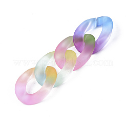 Sprühlackierte zweifarbige transparente Acrylverbindungsringe&nbsp;OACR-S036-001B-N