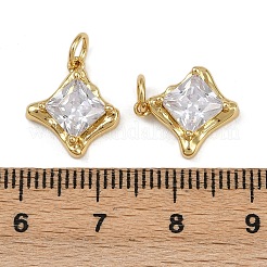 Pendentifs avec zircon cubiques à micro-pavés en laiton&nbsp;KK-B150-14G
