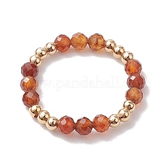 3 pezzo di lapislazzuli naturale/granato/ametista con anelli per dita con perline intrecciate in vetro&nbsp;RJEW-JR00672