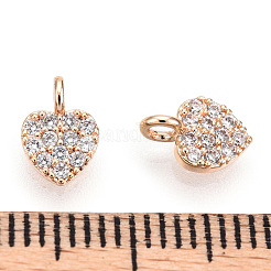 Breloques en laiton avec zircone cubique de micro pave&nbsp;X-KK-P157-14G-01-NF