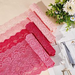4 Yards 4 Farben Blumen gewellten Rand Spitzenbesatz&nbsp;OCOR-GF0002-59