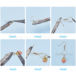 Kits de fabrication de boucles d'oreilles en forme de fleurs à faire soi-même&nbsp;DIY-SC0001-82G