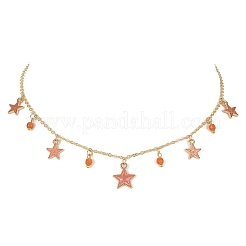 Latzkette aus natürlichem Achat&nbsp;NJEW-JN04404-01