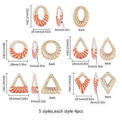 Pendentifs en émail de fer écologiques&nbsp;IFIN-SC0001-13B-RS