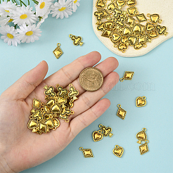 72 pièces 4 styles pendentifs en alliage de style tibétain&nbsp;FIND-SC0019-40AG