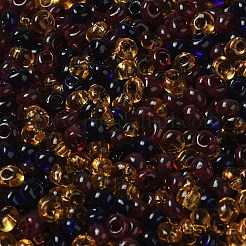 Perles de rocaille en verre de couleurs transparentes&nbsp;X1-SEED-P006-02A-10