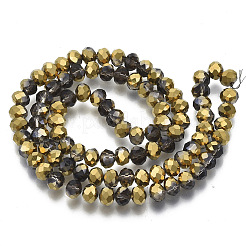 Chapelets de perles en verre transparent électrolytique&nbsp;LS-EGLA-A034-T4mm-O22