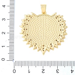 Ciondoli in ottone con micro pavé di zirconi cubici trasparenti e resina/conchiglia bianca naturale/turchese sintetico/malachite sintetica&nbsp;CU-CBA6938-08G