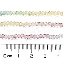 Brins de perles de verre peints transparents&nbsp;DGLA-A034-T2mm-A15