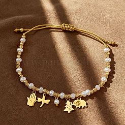 6 Stück Bettelarmbänder aus 304 Edelstahl&nbsp;BA2405-1