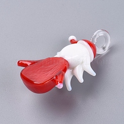 Ensembles de pendentifs au chalumeau faits à la main sur le thème de noël&nbsp;LAMP-J093-02