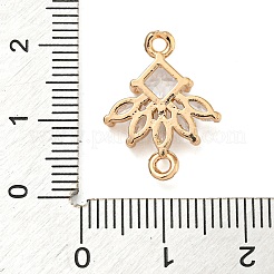 Verbindungsanhänger mit durchsichtigem Zirkonia-Pavé aus Messing&nbsp;ZIRC-U004-02G-01