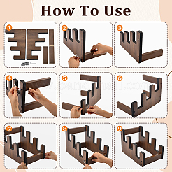Soportes de madera contrachapada y hierro para correas de guitarra&nbsp;AJEW-WH0609-755