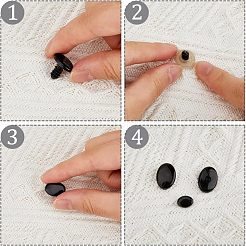 Harzpuppe basteln Augen und Nasen mit Unterlegscheiben&nbsp;DIY-WH0209-04