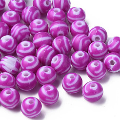 Perles acryliques à rayures opaques&nbsp;MACR-S373-27D-02