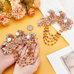 Florale Ornament-Accessoires aus Polyester&nbsp;DIY-WH0740-35A