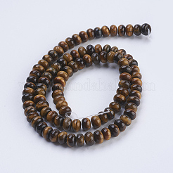 Natürliche Tigerauge-Perlenstränge der Güteklasse AB&nbsp;G-P354-02-6x4mm