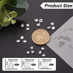 60 pièce de perles et cabochons en zircone cubique de 3 styles&nbsp;ZIRC-PJ0001-07