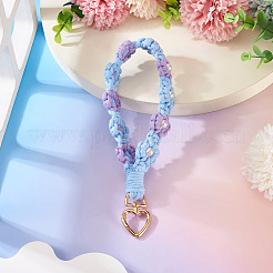 Decorazioni pendenti con fiori intrecciati in cotone&nbsp;AJEW-TAC0030-032G-11