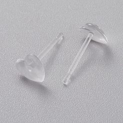Orecchini a bottone in plastica ecologici&nbsp;EJEW-H120-03A-02