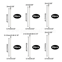 360 Stück Messing-Augennadeln und Flachkopfnadeln in 6 Stilen&nbsp;KK-HY0001-20