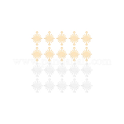 60 pz 2 colori di ciondoli per connettori in ottone&nbsp;KK-BC0013-88