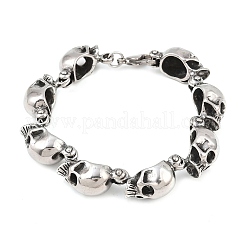 Halloween 304 Edelstahl Gliederkettenarmbänder&nbsp;BJEW-D379-20B-AS