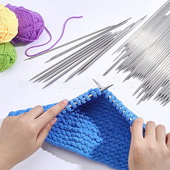 Juego de 55 aguja de tejer de acero inoxidable&nbsp;DIY-WH0671-515