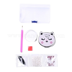 Diy katze speziell geformte diamantmalerei mini schminkspiegel kits&nbsp;DIY-P048-02