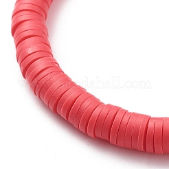5 stücke 5 farbe handgemachte polymer clay disc surfer stretch armbänder set&nbsp;BJEW-JB08800