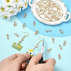 26 pièce 26 styles de breloques de connecteur en alliage de cristal strass&nbsp;FIND-CJZ0001-001KCG