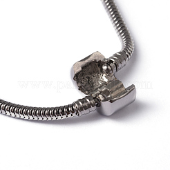 Anlaufgeschützte runde Schlangenkette aus Edelstahl 304 im europäischen Stil zur Armbandherstellung&nbsp;STAS-L178-SL0202-21