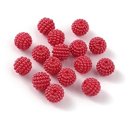 Perles de résine opaques&nbsp;LS-RESI-WH0021-51A