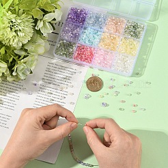 2400 Stück 12 Farben transparent gespritzte Glasperlen&nbsp;EGLA-YW0005-29