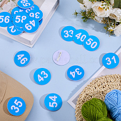 1 ensemble de broches rondes en plastique ABS numéro 31~60&nbsp;JEWB-OC0001-02C
